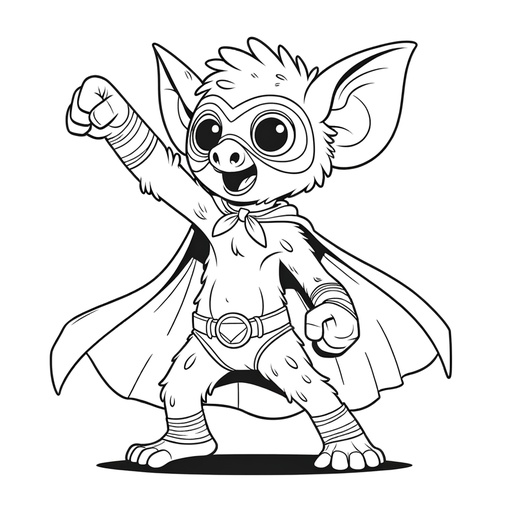 Children's Superhero Aye-Aye Coloring Page- 3 Free Printable Pages