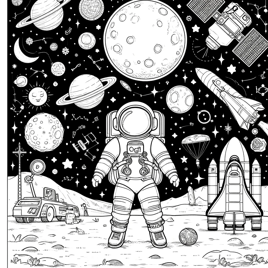 Astronaut Coloring Pages For Children