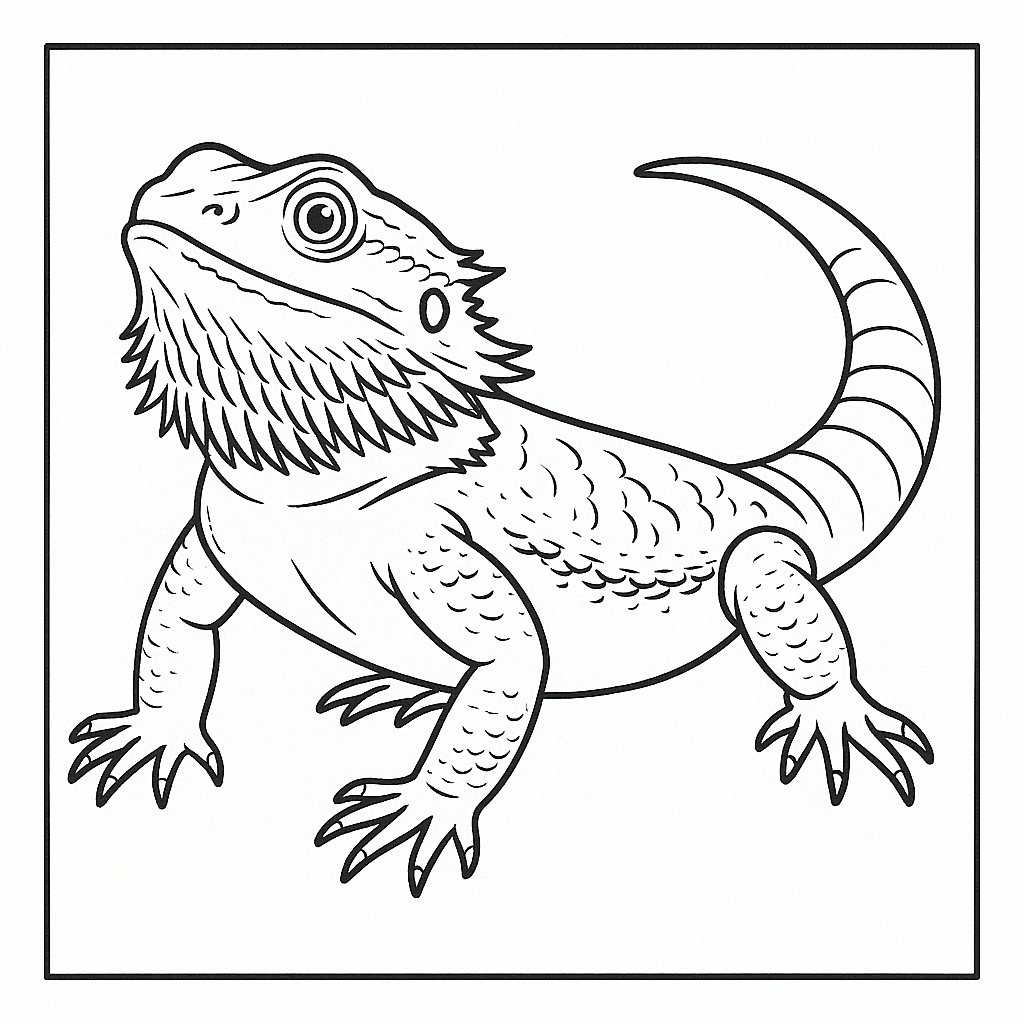 Teens bearded dragon coloring